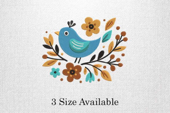 Blue Bird Floral Embroidery Design Review