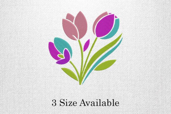 Colorful Tulip Bouquet Embroidery Review