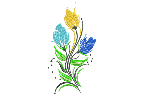 Colorful Tulip Flower Embroidery Review