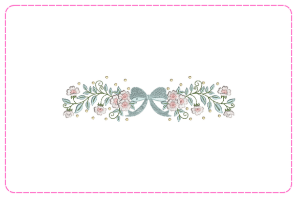 Floral Border Embroidery Designs for Holiday Collections