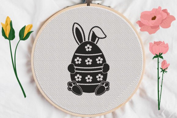 Floral Easter Bunny Egg Embroidery Review
