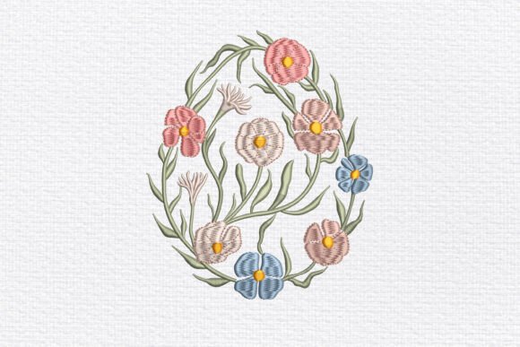 Floral Easter Egg Embroidery Design Review