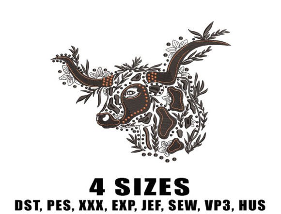 Floral Highland Cow Embroidery Review