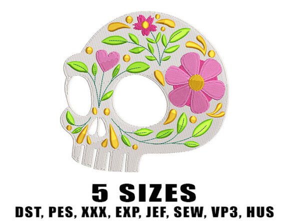 Floral Love Skull Embroidery Designs Review