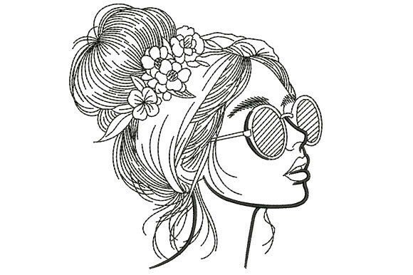 Girl with Floral Bun Embroidery Review