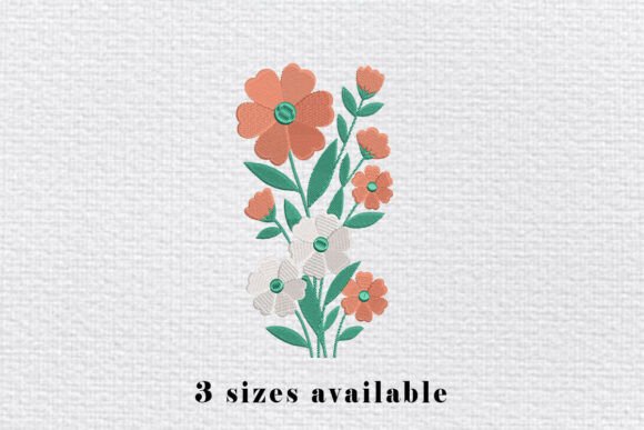Orange White Floral Embroidery File Review