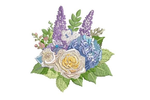 Purple and Blue Bouquet Embroidery Review