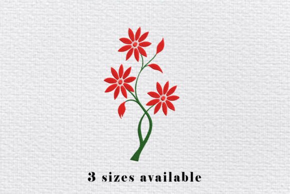 Red Daisy Flower Embroidery Design Review