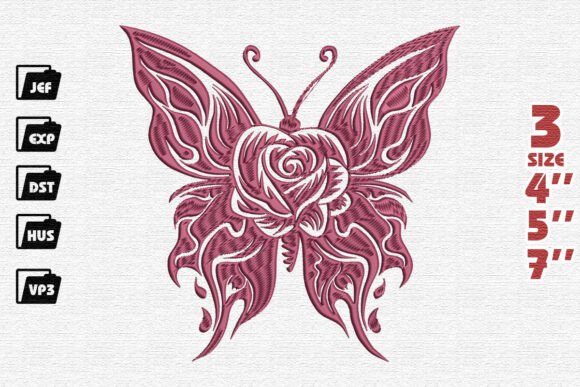 Rose Butterfly Embroidery Design Review