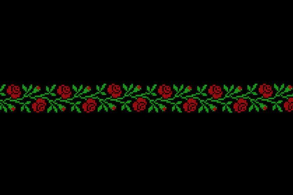 Rose Cross Stitch Border Embroidery Review