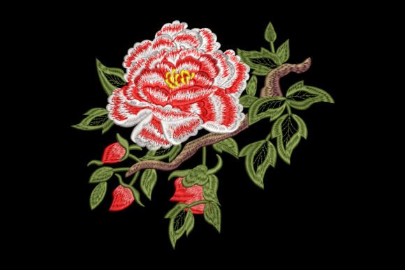 Striped Peony Branch Embroidery Review